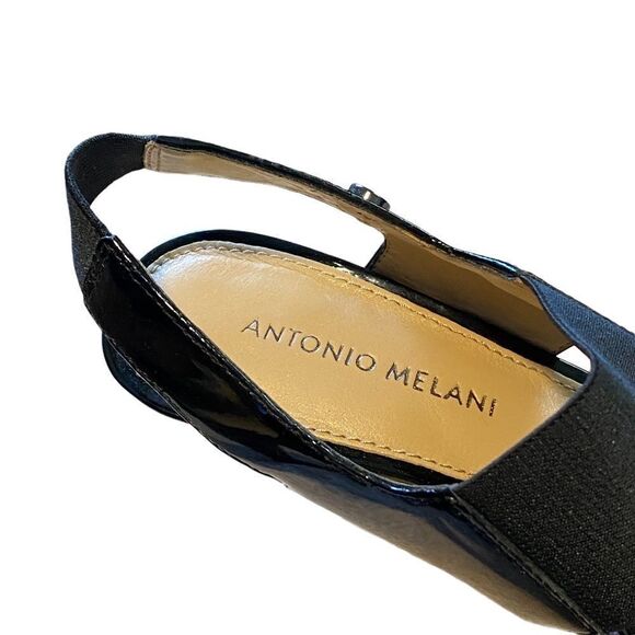 ANTONIO MELANI - STYLE NAME IS TATIANA HEELS - BLACK PATENT LEATHER - SIZE 7 -S6 - Picture 8 of 11